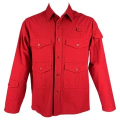 ENGINEERED GARMENTS Size M Red Cotton Shirt Jacket