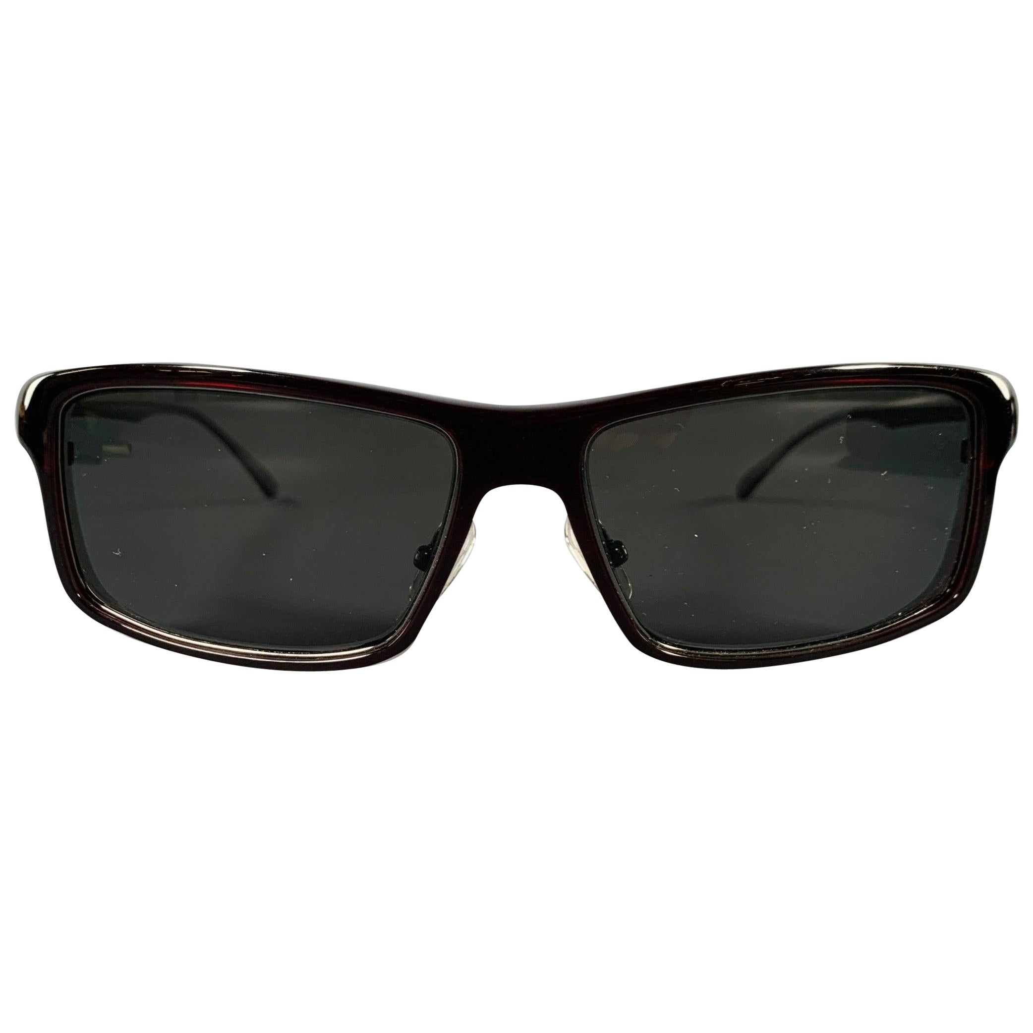 KITON -Ischia- Lunettes de soleil Brown Silver Titanium