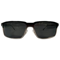 KITON -Napoli-  Sonnenbrille aus schwarzem Silber und Titan