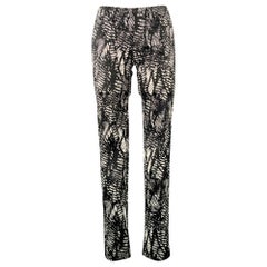 MM6 MAISON MARGIELA Size 4 Black White Cotton Blend Print Casual Pants