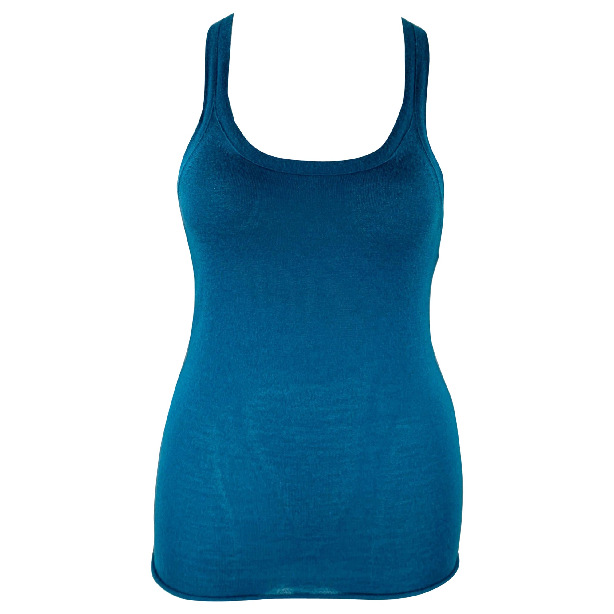 TSE Size L Blue Racerback Casual Top For Sale