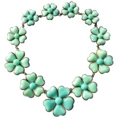 Vintage A very rare iconic Chanel poured glass 'camellia' necklace, 1930s
