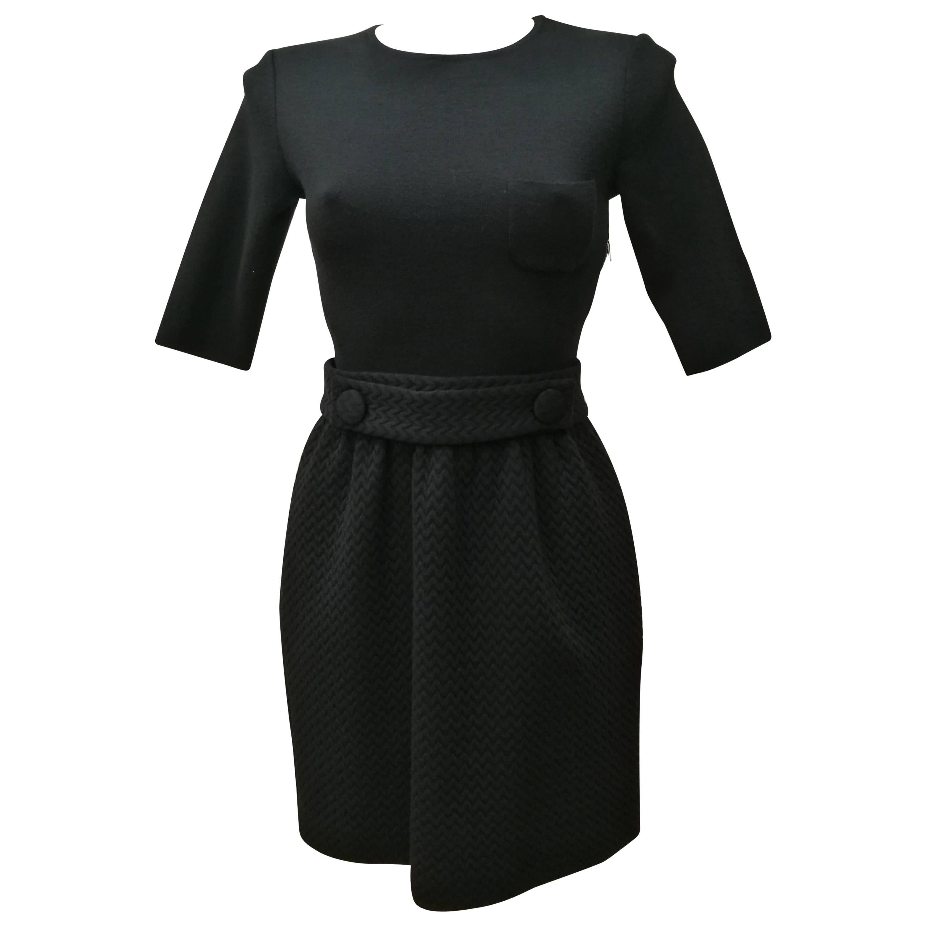 M by Missoni Black Silk Cotton Dress For Sale