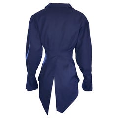 Rubin Singer Midnight Blue 2008 Avant Garde Asymmetrical Dinner Tux Tail Jacket