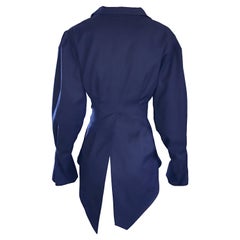 Rubin Singer Mitternachtsblau 2008 Avant Garde Asymmetrische Dinner Tux Tail Jacke 