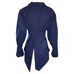 Rubin Singer Midnight Blue 2008 Avant Garde Asymmetrical Dinner Tux Tail Jacket 7