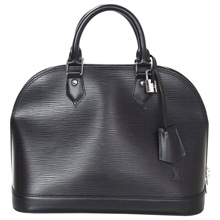 Louis Vuitton Black EPI Alma PM Handbag Satchel at 1stDibs