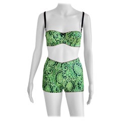 Dolce & Gabbana S/S 2000 Runway Bra Bralette Top & Shorts 2 Piece Set Ensemble