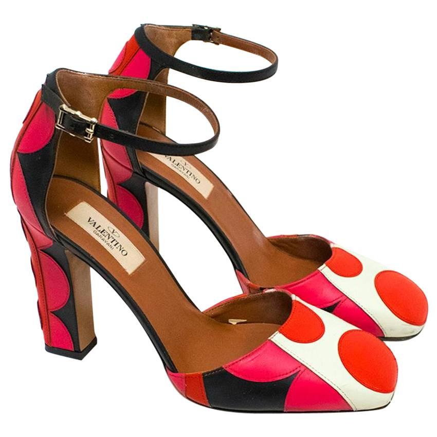 Valentino Leather Patterned Pumps For Sale