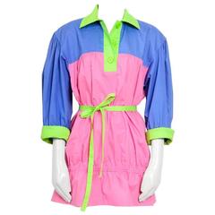 Vintage YVES SAINT LAURENT " rive gauche " Color Block Dress
