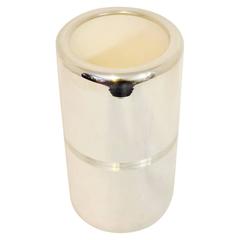 Men's Vintage 1980's Christofle Wine Cooler Silver Plate with Insulated Interior