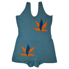 1920s Deco Wool Bathing Costume