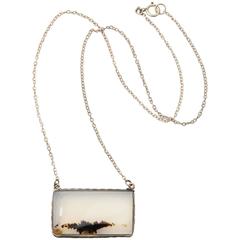 Agate Silver Pendant Necklace 4