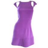 New Jay Godfrey Lavender Purple Cold Shoulder Cut - Out Silk Bodycon Mini Dress