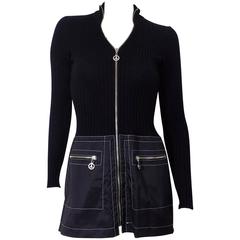 Moschino knit Jumper  mini dress with Piece zippers