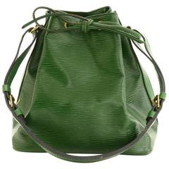 Vintage Louis Vuitton Petit Noe Green Epi Leather Shoulder Bag