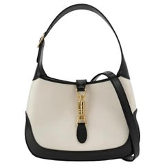 Gucci Jackie 1961 Black & White Leather Bag Small
