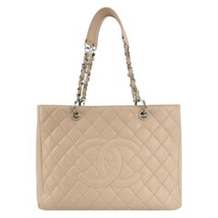 Chanel GST Grand Shopping Tote 2011 Beige Caviar Leather PM