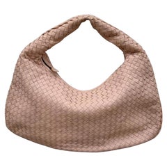 Bottega Veneta Veneta Hobo Medium Light Nude Pink Intrecciato Leather Bag 48cm
