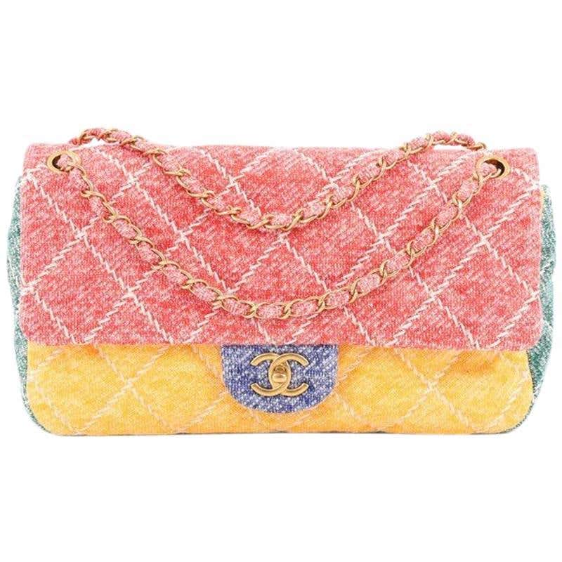 Chanel Ultimate Stitch Flap Bag Multicolor Quilted Jersey Medium at ...