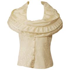 ARMANI Cream Silk Shirt 1
