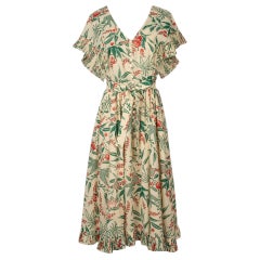 Vintage Chloe Cream Color Cotton Veil Dress
