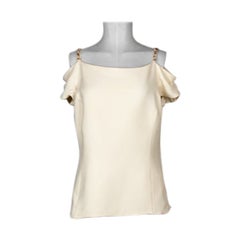 Top de seda Christian Dior Bare Shoulders