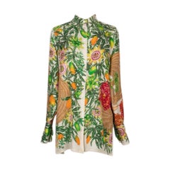 Hermès 'Passion Blumen' Seidenhemd