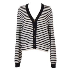 Chanel Fisherman's Striped Mesh Cardigan