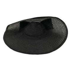 Sombrero/capelina de paja negra Marie Mercié