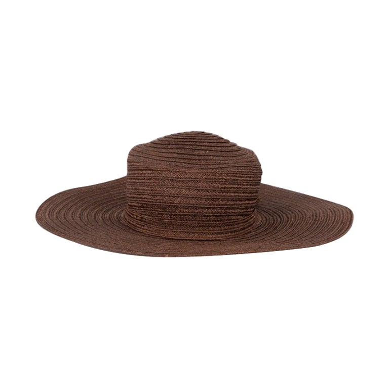 Marie Mercié Brown Straw Hat For Sale