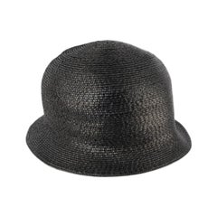 Chanel Black Straw Hat