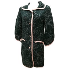 M by Missoni Green Pink Wool Coat