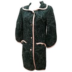 M by Missoni Green Pink Wool Coat 12