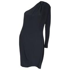 Gucci One Shoulder Dress circa 1980s 9