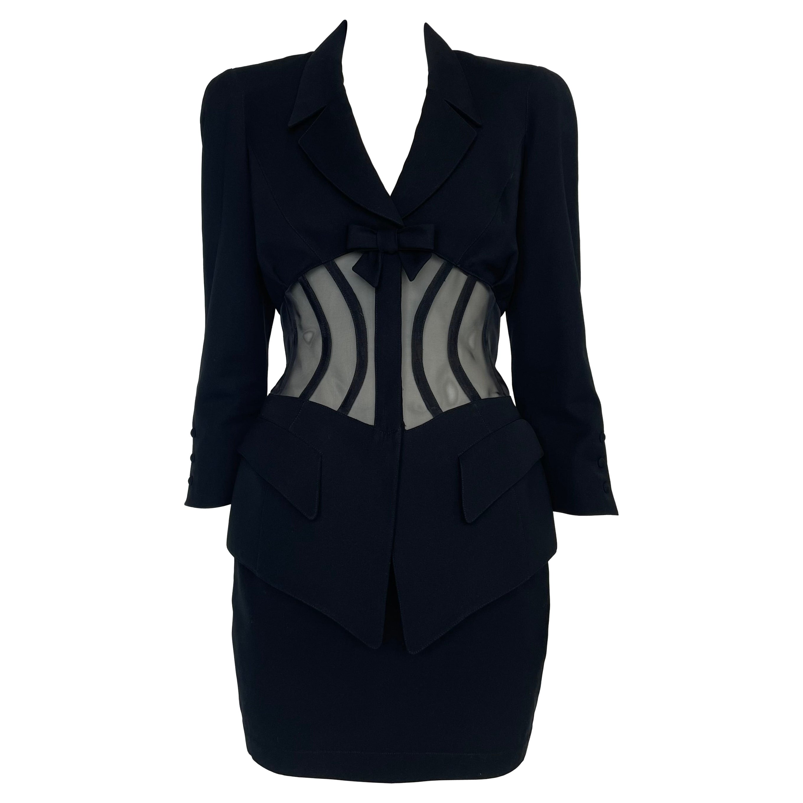 Iconic Documented Thierry Mugler Runway Sheer Boned Corset Iconic Documented Thierry Mugler Runway Sheer Boned Corset