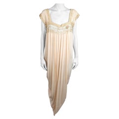 Boue Soeurs Romantic  French 1920  Silk  and Lace Gown