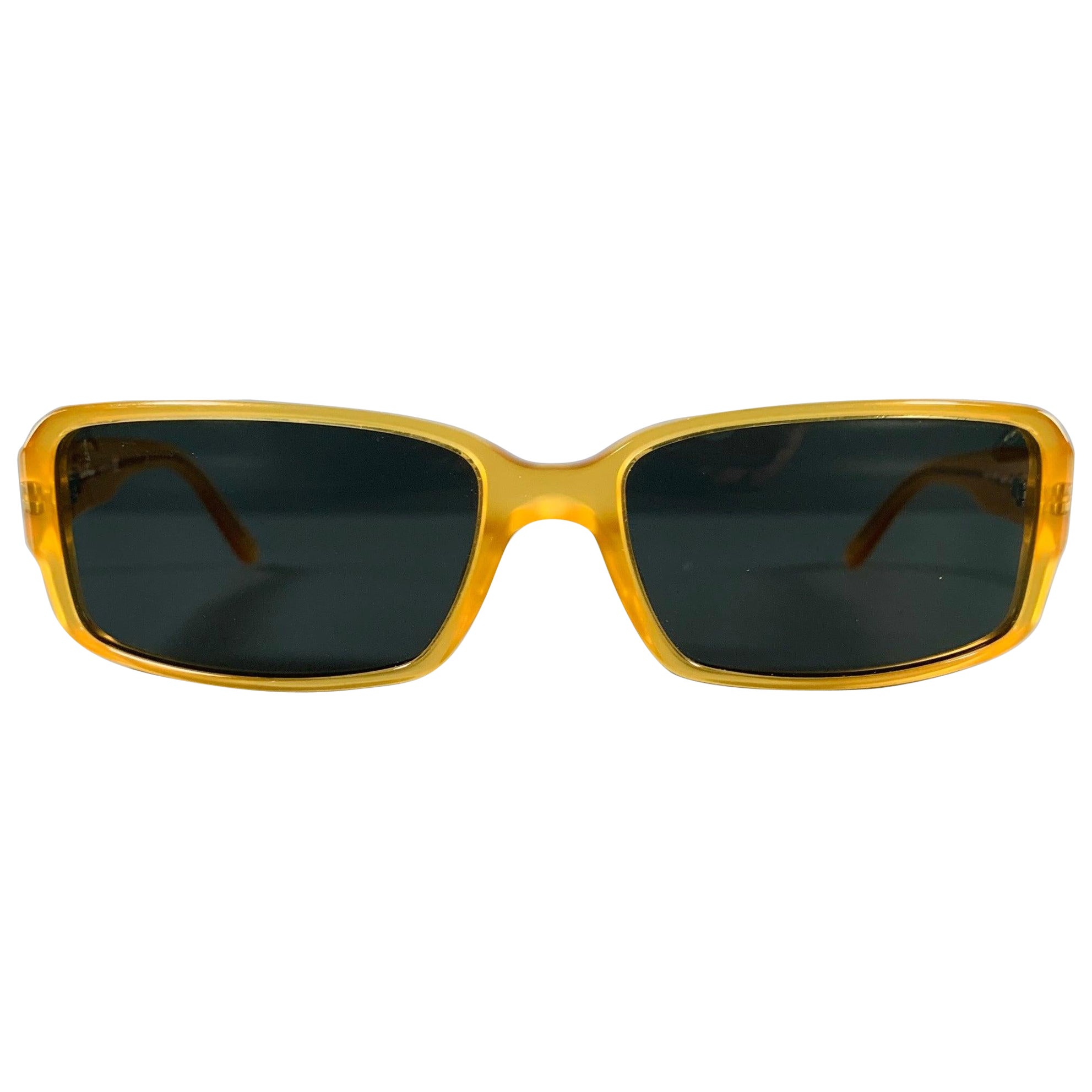 SALVATORE FERRAGAMO Lunettes de soleil rectangulaires jaunes