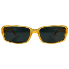 SALVATORE FERRAGAMO Lunettes de soleil rectangulaires jaunes