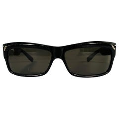 MARC JACOBS Lunettes de soleil en acétate noir argenté Signature Print