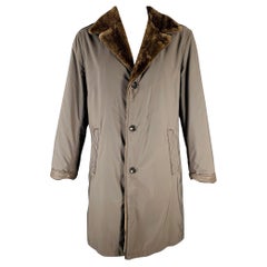 ARMANI COLLEZIONI Talla 44 Gris Poliamida Algodón Abrigo