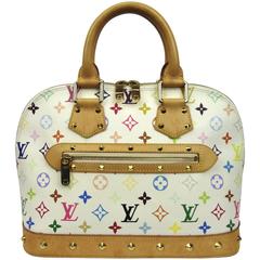 LOUIS VUITTON MURAKAMI WHITE MONOGRAM MULTICOLOR ALMA PM BAG (2004) -  CRTBLNCHSHP