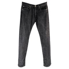 VALENTINO Größe 32 Grau Holzkohle Baumwolle gerade fünf Taschen Jeans