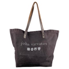 JOHN VARVATOS Bolsos Tote de Piel con Logotipo Violeta Marrón y Lona