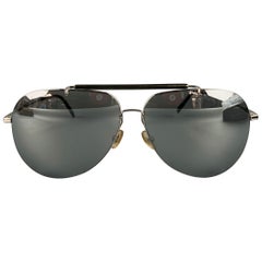 Occhiali da sole Aviator in metallo argentato Gucci