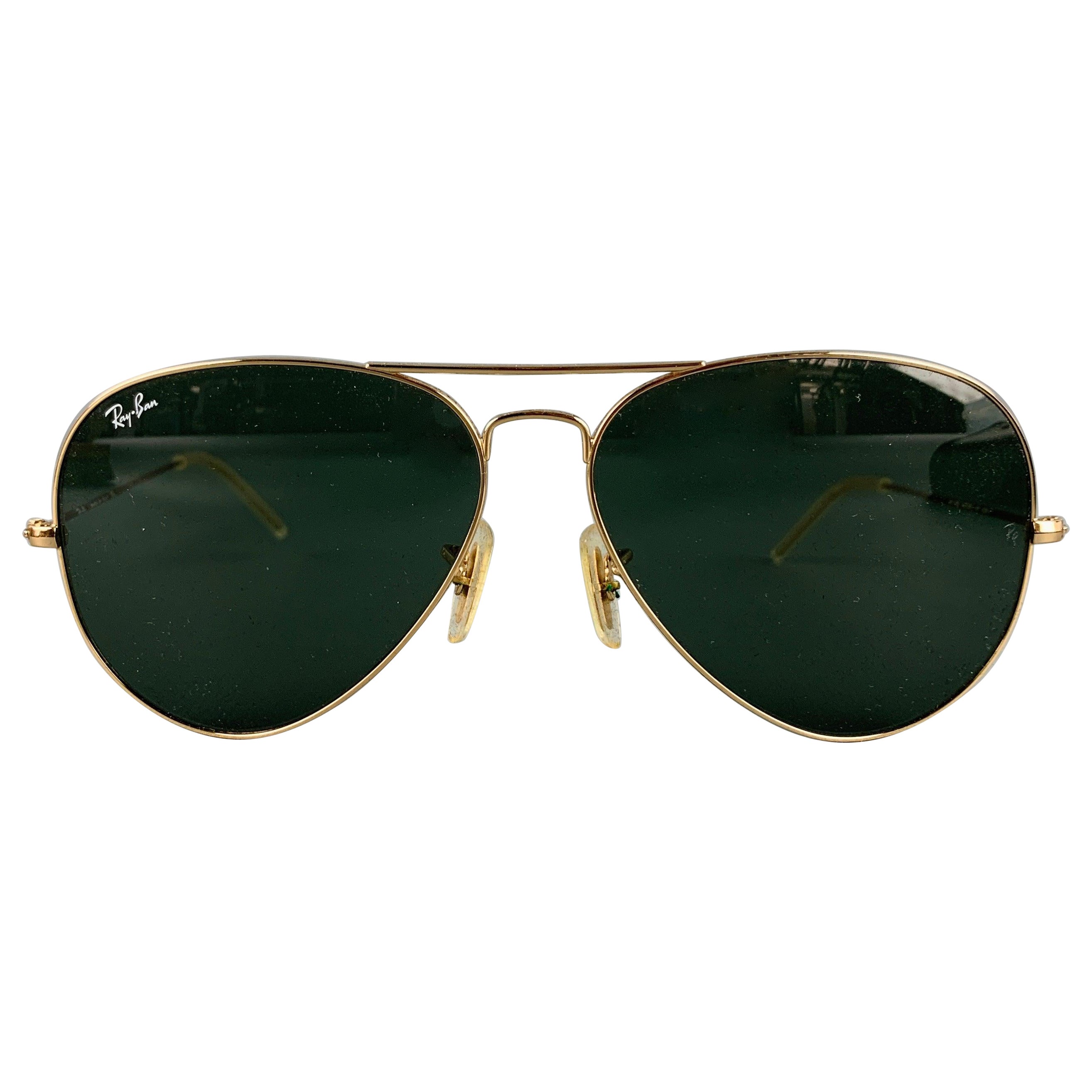 RAY-BAN Gold Metal Sunglasses For Sale