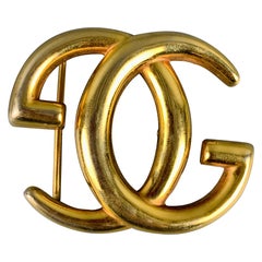 GUCCI Size L Metal GG Monogram Belt Buckle