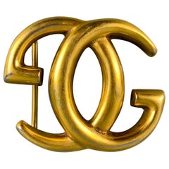 GUCCI Size L Metal GG Monogram Belt Buckle