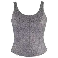 GEOFFREY BEENE Größe 4 Graues ärmelloses Casual Top aus Heather