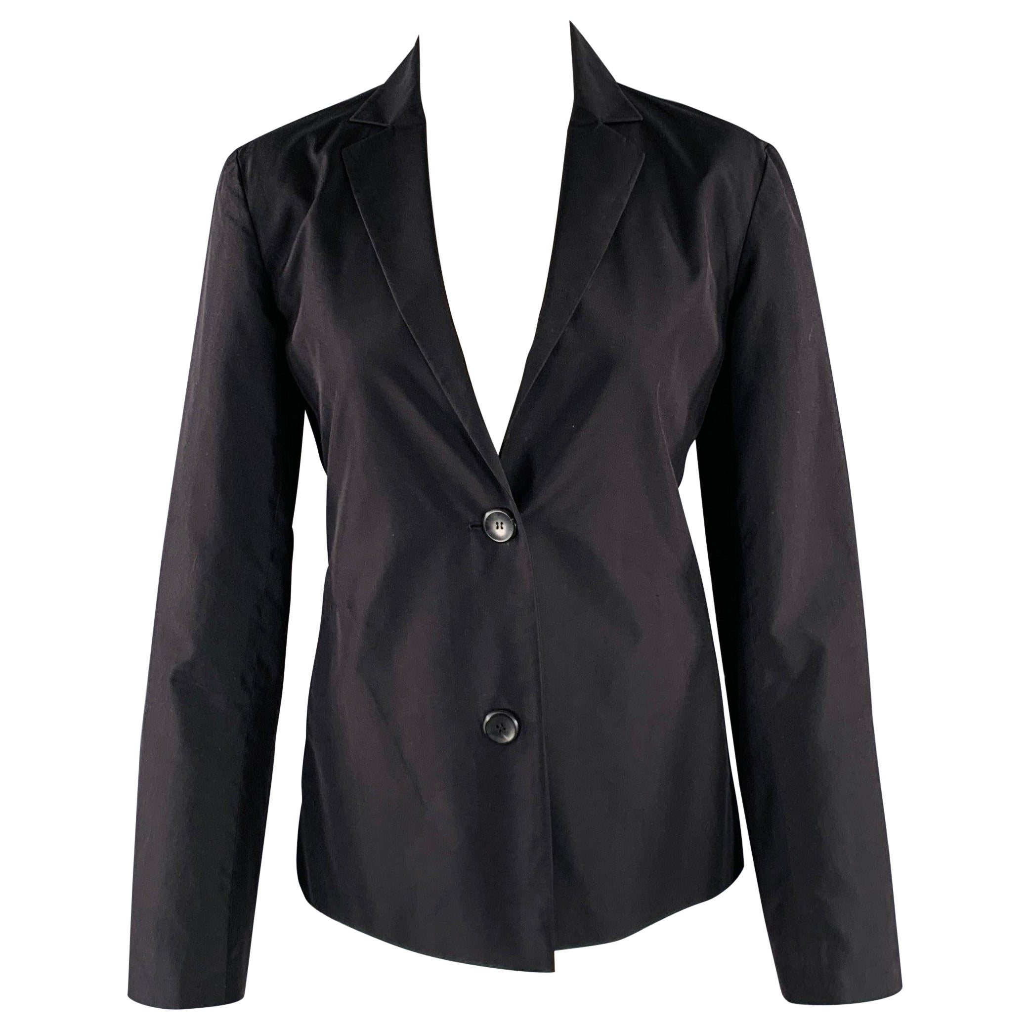 JIL SANDER Schwarzer einreihiger Blazer, Größe 8